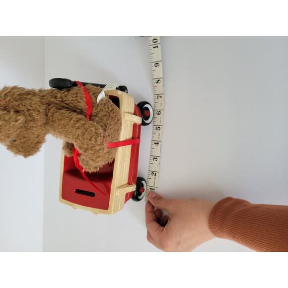 Vintage 2000 Radio Flyer Collectible Coin Bank Plush Girl Bear in Wagon Enesco - Picture 9 of 11